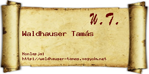 Waldhauser Tamás névjegykártya