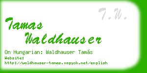 tamas waldhauser business card